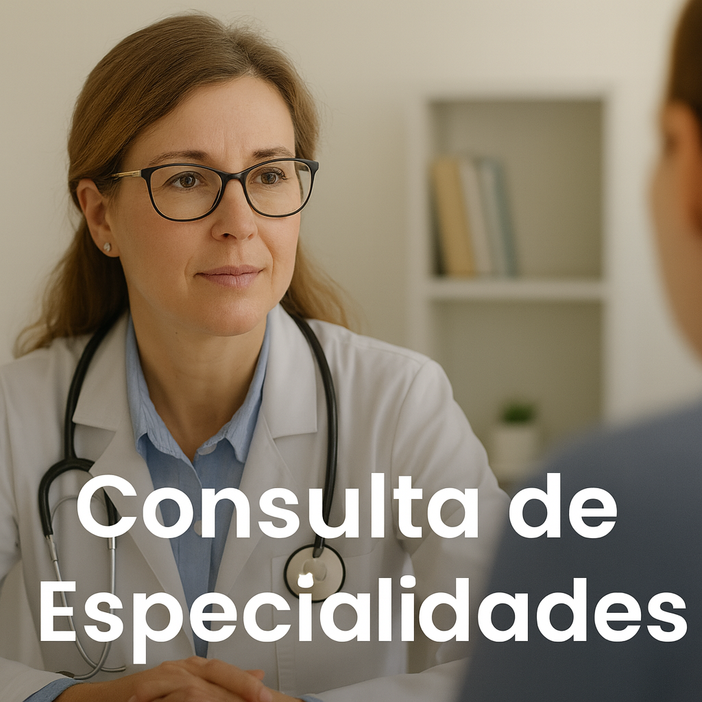 ChatGPT Image 8 sept 2025, 18_40_42 Médica con bata blanca y estetoscopio atendiendo a una paciente en una consulta de especialidades, en un entorno clínico moderno y bien iluminado